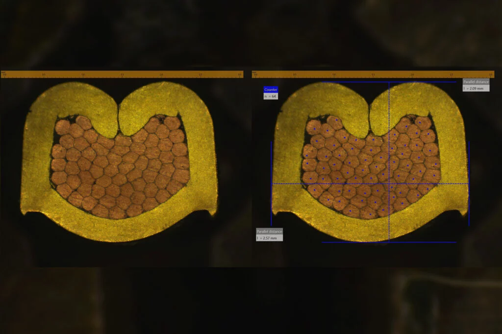 Análises micrográficas da cravação